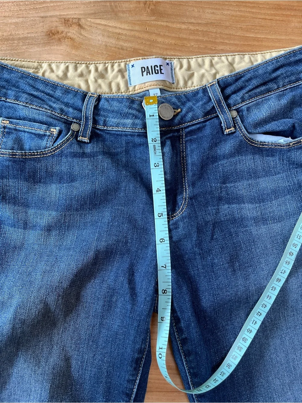 Paige Jimmy Jimmy Crop Denim Jorts Medium Wash Size 26